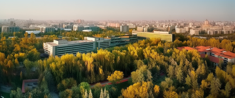 清华大学秋色建筑风格全景航拍,高清,摄影图,摄影图片,图片大全,摄影图免费下载